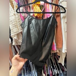 Faux Leather tank top